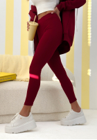 Prążkowane Leggings Siempre Burgund II
