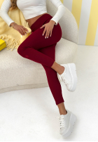 Prążkowane Leggings Siempre Burgund II