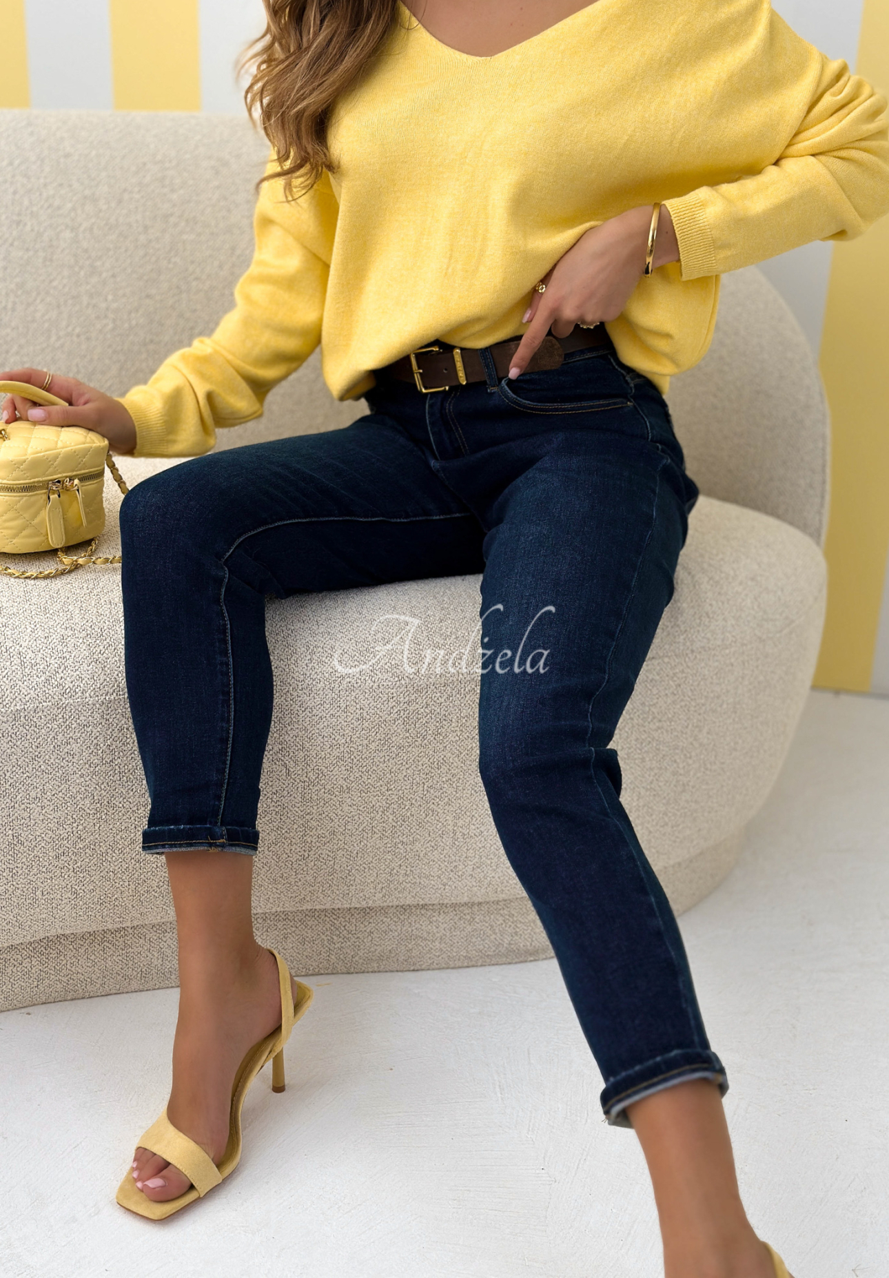 Jeans skinny Strive For More Dunkelblau