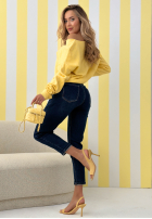 Spodnie jeansowe skinny Strive For More granatowe