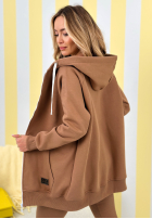 Rozpinana Sweatshirt z kapturem Siempre Camel