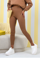 Prążkowane Leggings Siempre Camel