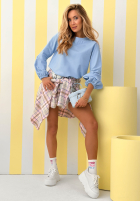 Sweatshirt z bufiastymi rękawami Silent Power Himmelblau