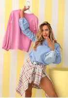 Sweatshirt z bufiastymi rękawami Silent Power Himmelblau