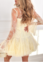 Rozkloszowana Kleid z koronki Like A Fairy Ecru