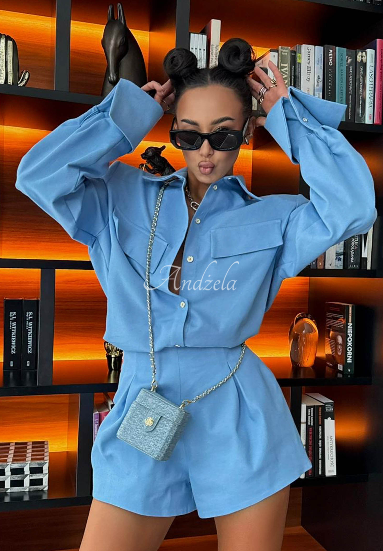 Viskose-Jeansshorts La Milla Off Today Blau