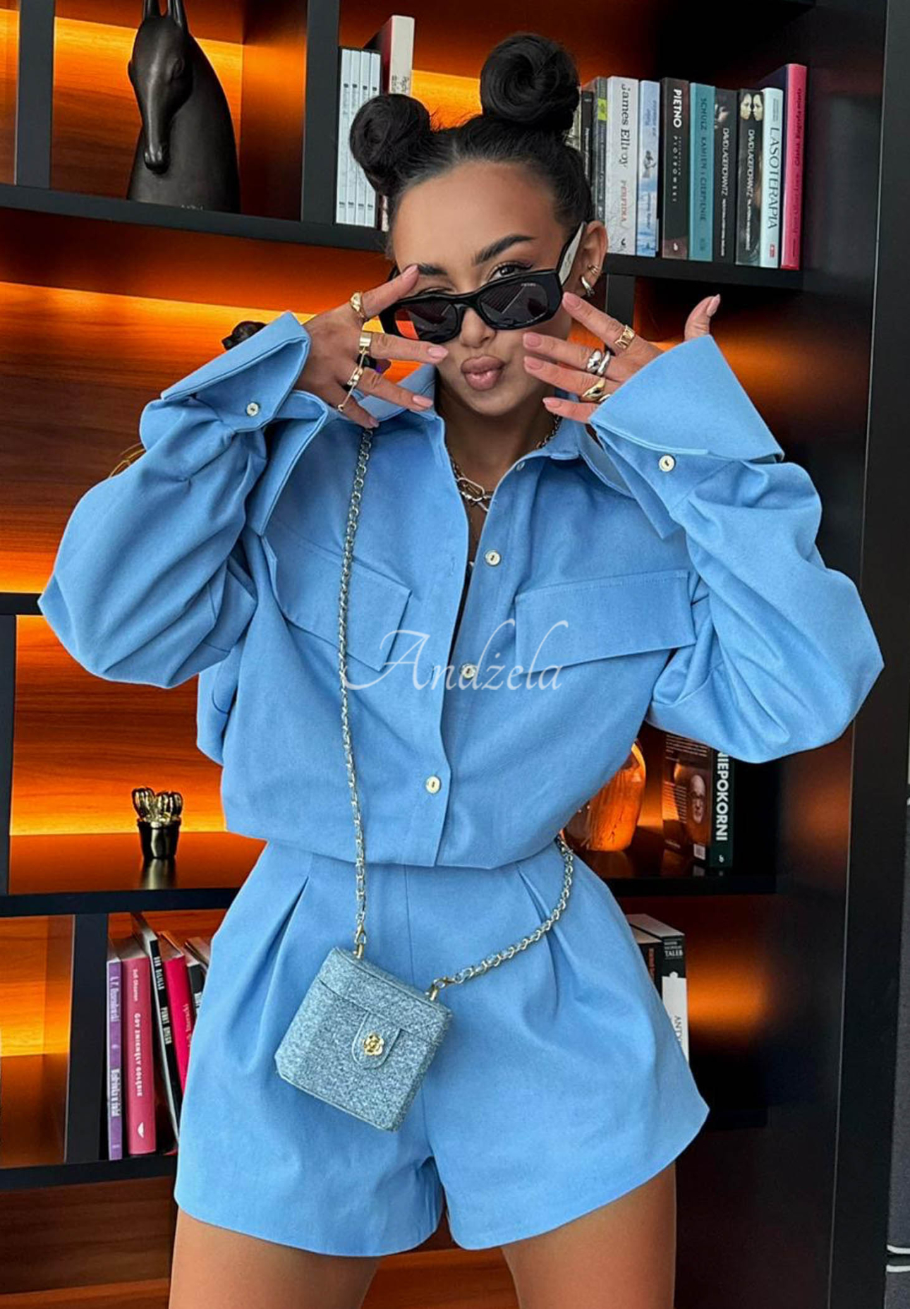 Viskose-Jeansshorts La Milla Off Today Blau