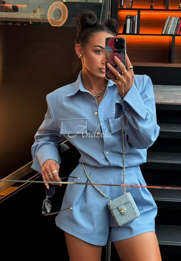 Viskose-Jeansshorts La Milla Off Today Blau