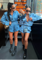 Jeans Hemd La Milla Kaylee Blau