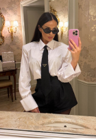 Hemd z krawatem La Milla Kendall Weiß