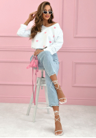 Bluse longsleeve z serduszkami Close To Heart Weiß