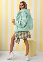 Sweatshirt z kapturem oversize Don't Tell Mintgrün