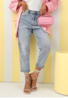 Hose Jeans mom fit Why Wait Blau