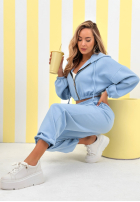 Krótka Sweatshirt z kapturem New Season Baddie Himmelblau