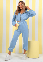 Hose dresowe ze ściągaczami New Season Baddie Himmelblau