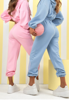 Hose dresowe ze ściągaczami New Season Baddie Puderrosa