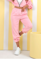 Hose dresowe ze ściągaczami New Season Baddie Puderrosa