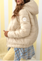 Pikowana Jacke z kapturem Warm Daylight Beige