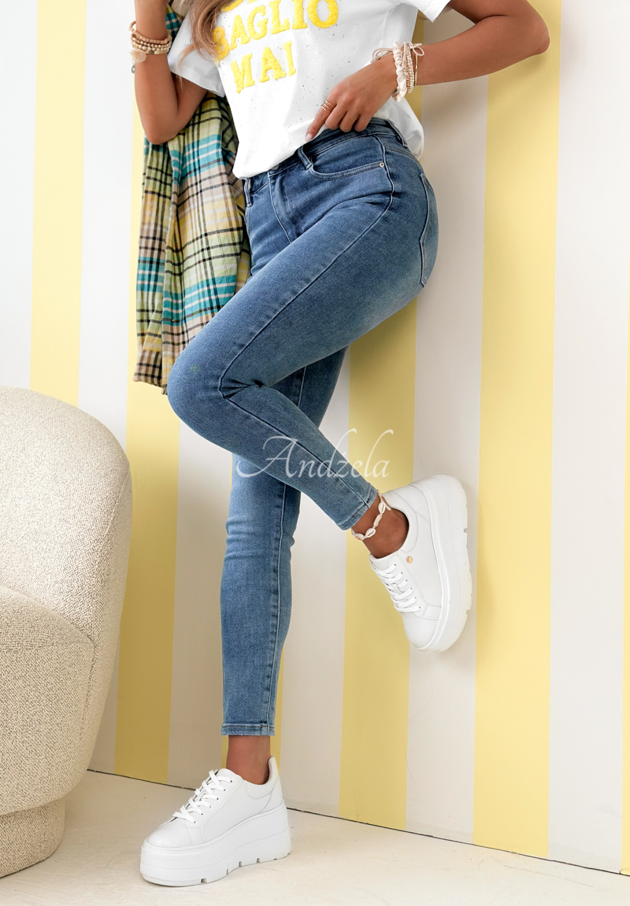 Skinny Jeans Day To Day Blau