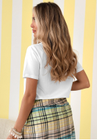 T-Shirt z napisami Baglio biało-Rosa