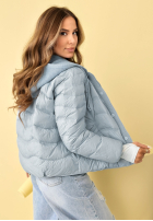 Puchowa Jacke z kapturem Kayla Himmelblau