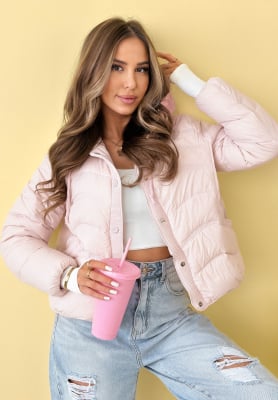 Daunenjacke mit Kapuze Kayla Puderrosa