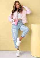 Puchowa Jacke z kapturem Kayla Himmelblau