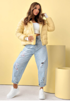 Puchowa Jacke z kapturem Kayla Himmelblau