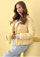 Puchowa Jacke z kapturem Kayla Himmelblau