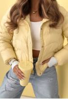 Puchowa Jacke z kapturem Kayla Himmelblau