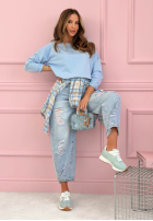 Bluse longsleeve Hey Spring Himmelblau