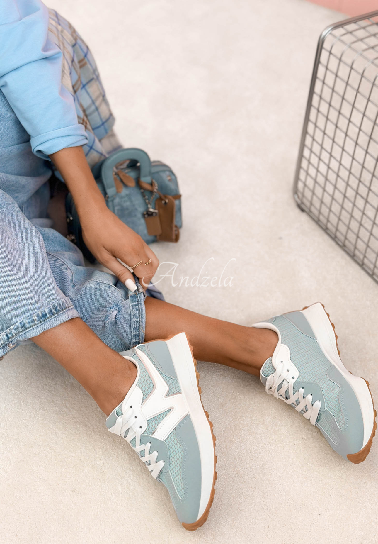 Running Towards You sneakers, light blue