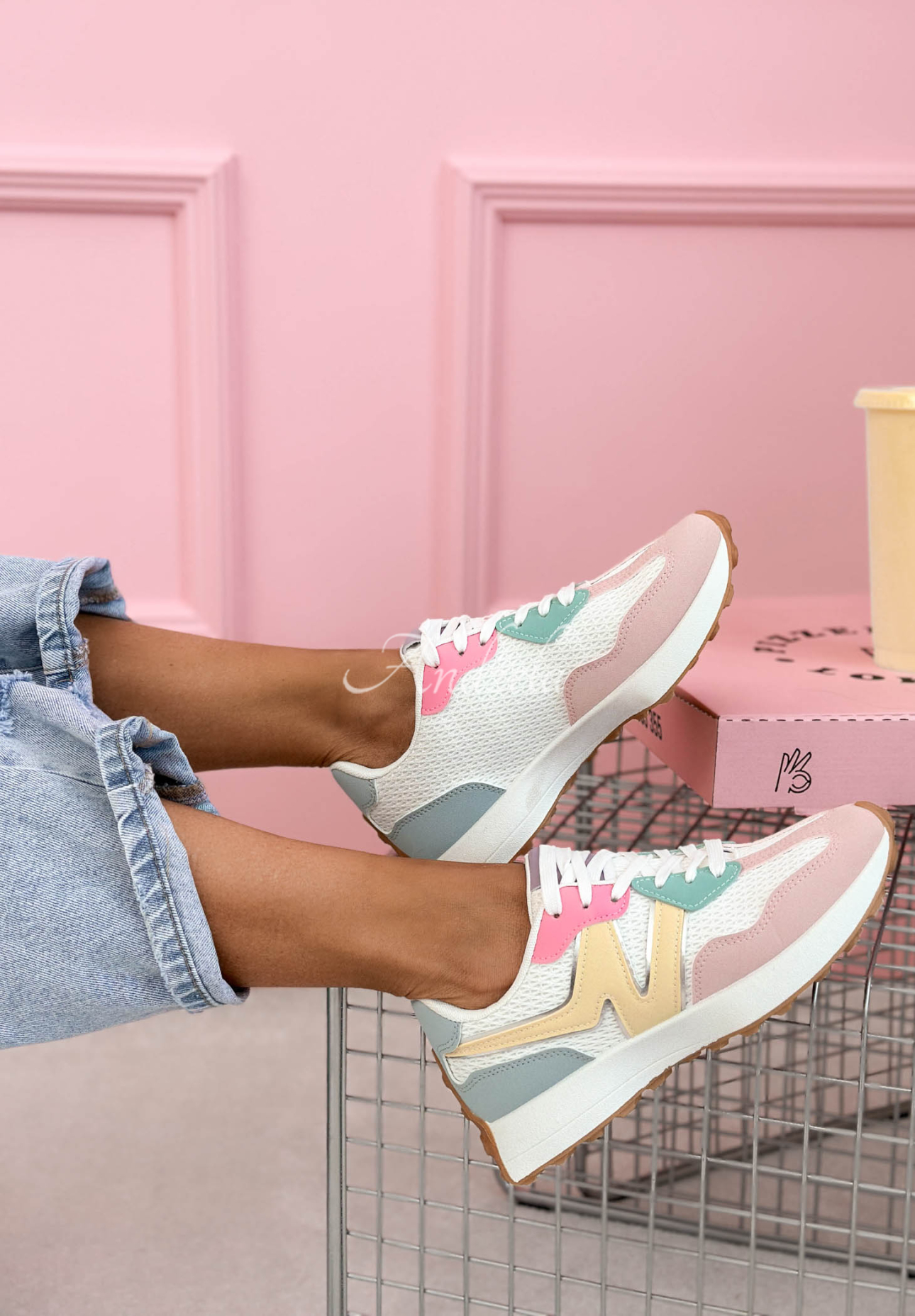 Sneakers Running Towards You weiß-rosa