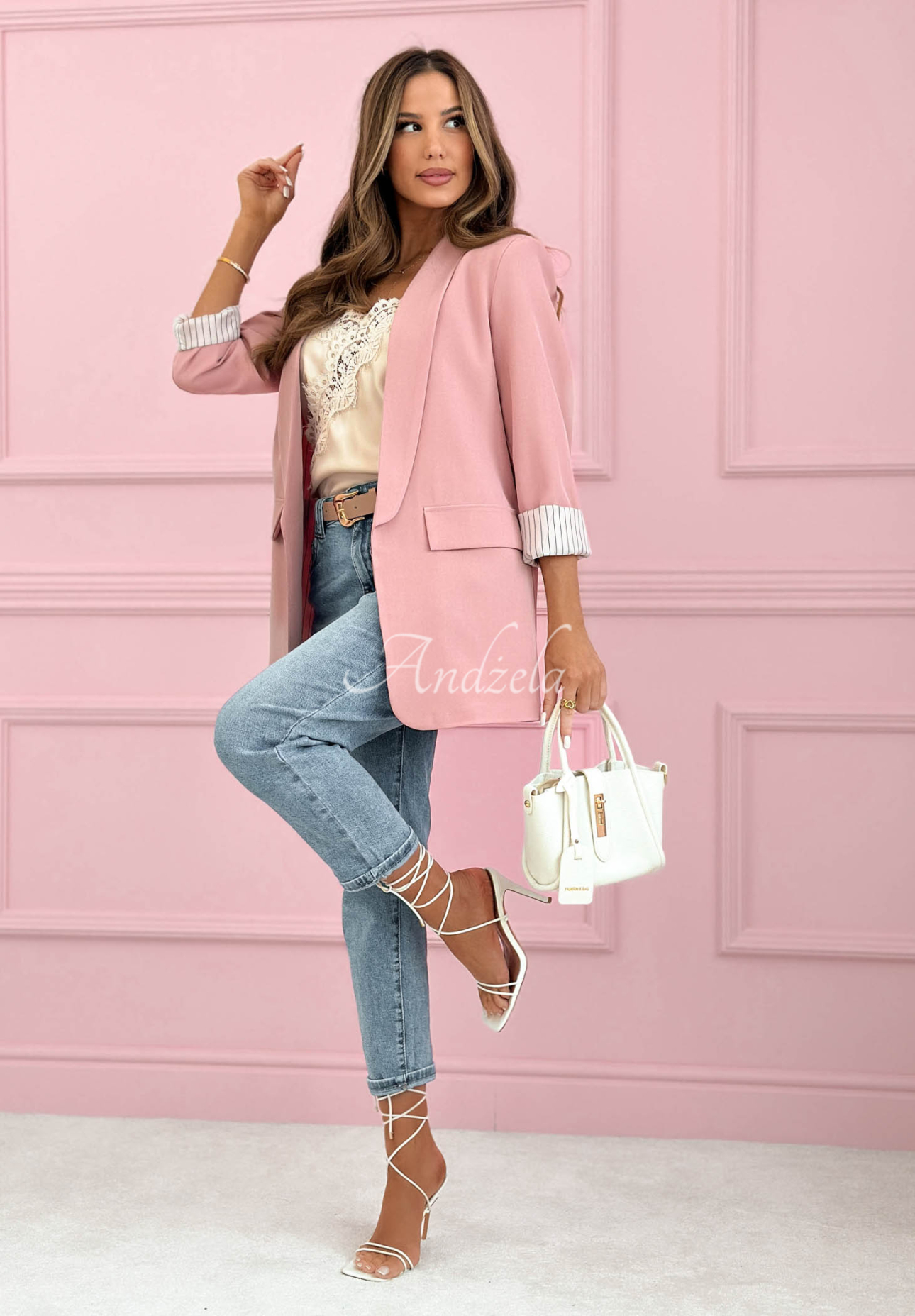 Blazer mit Kragen Modern Times Rosa