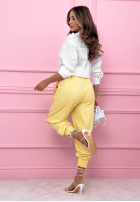 Pasiasta Hemd z lyocellu z falbankami Spring Garden Party Ecru