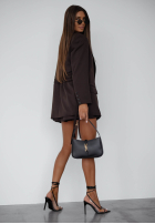 Blazer z wiązaniem She Believed It Schokoladenbraun