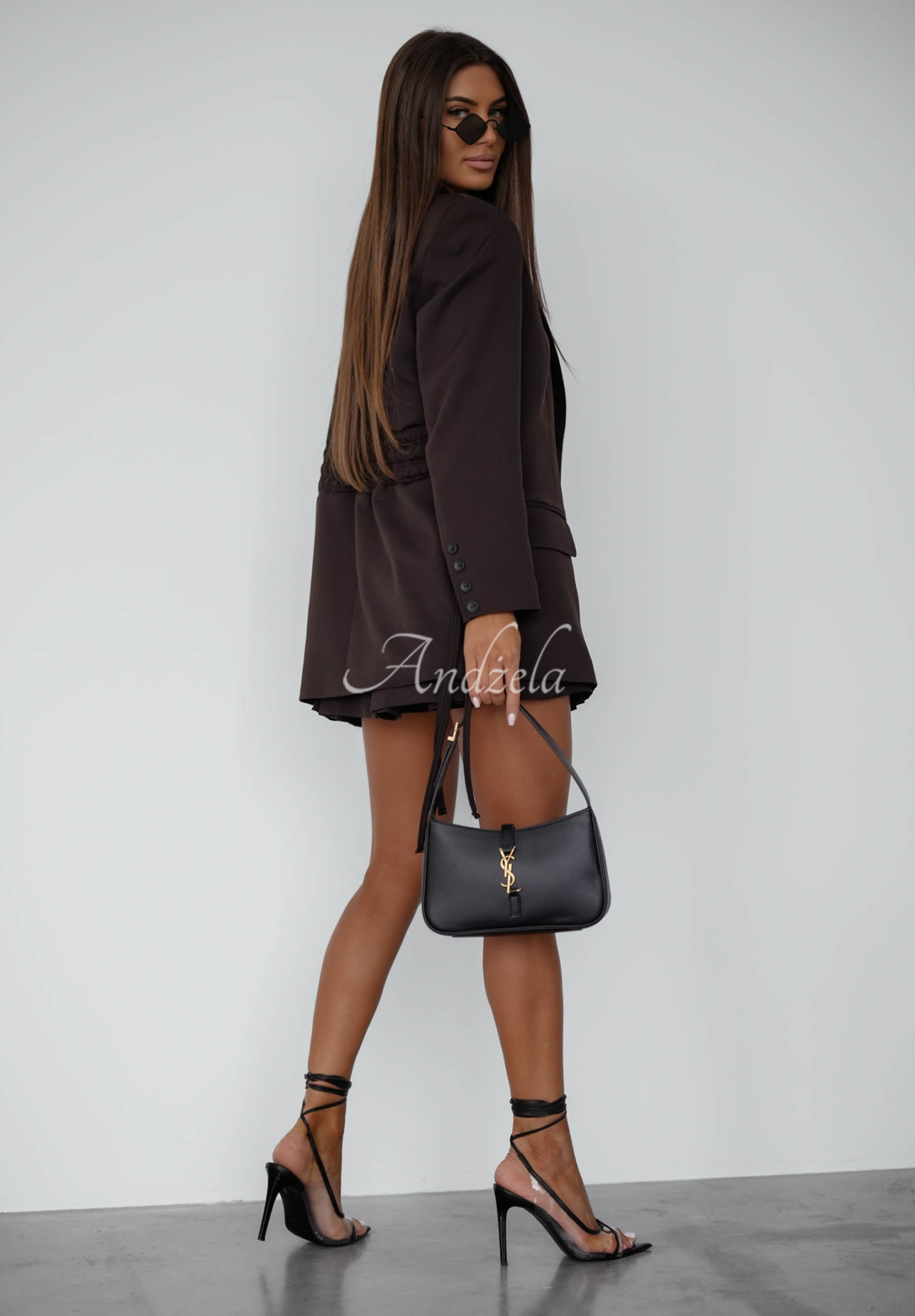 Blazer mit Schnürung She Believed It Schokoladenbraun