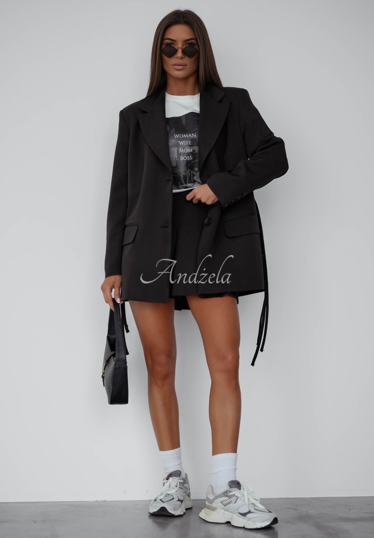 Blazer mit Schnürung She Believed It Schwarz