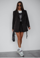 Blazer z wiązaniem She Believed It Schwarz