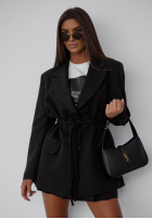 Blazer z wiązaniem She Believed It Schwarz