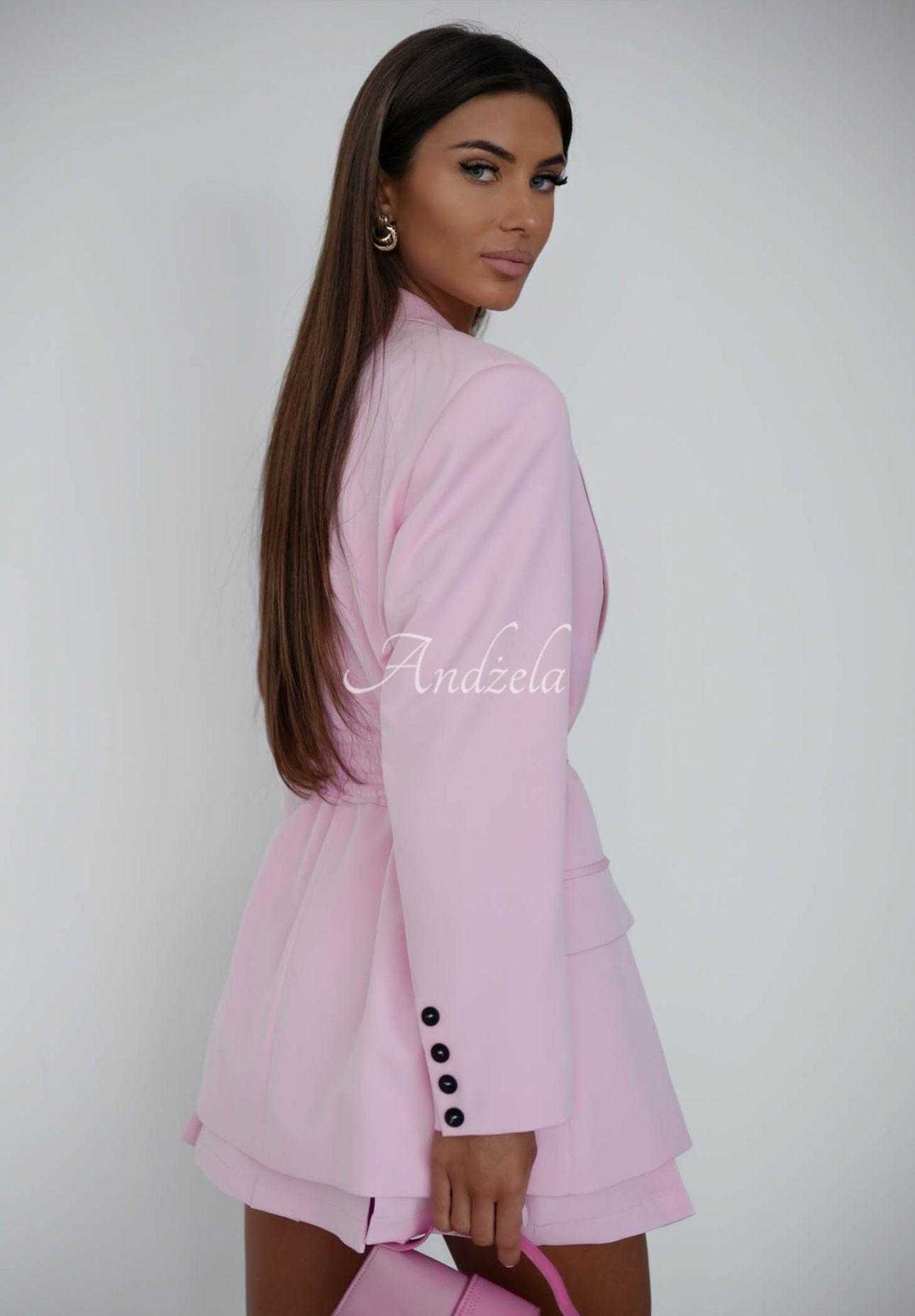 Blazer mit Schnürung She Believed It Puderrosa