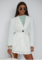 Blazer z wiązaniem She Believed It Schwarz