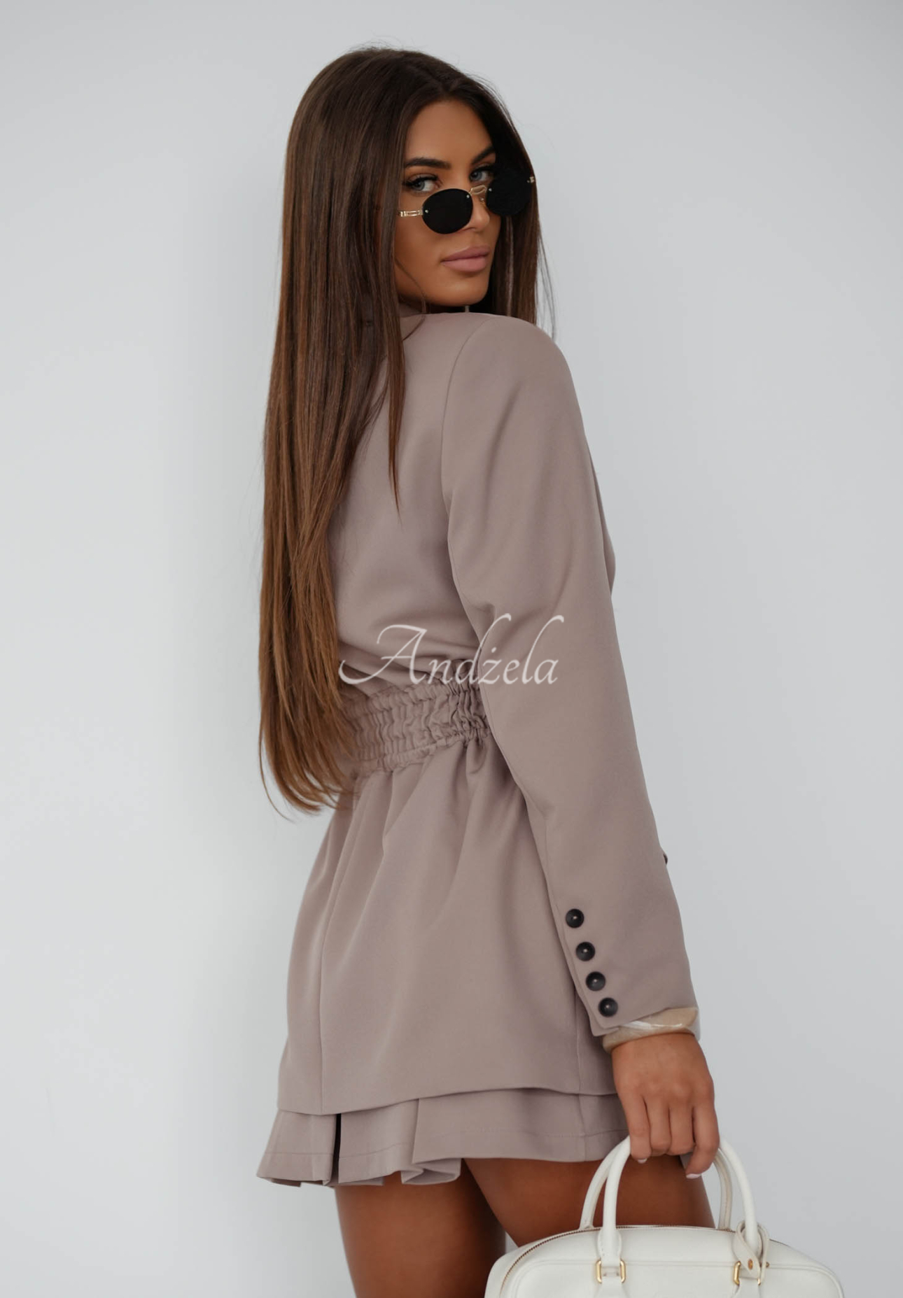 Blazer mit Schnürung She Believed It Mokkafarben