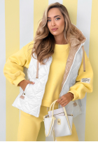 Pikowana Weste z kapturem Spring Touch Weiß