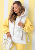 Pikowana Weste z kapturem Spring Touch Weiß