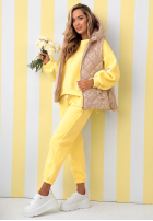 Pikowana Weste z kapturem Spring Touch Weiß