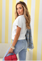 Bawełniany T-Shirt z haftowanymi muszelkami Gifts From Sea Weiß