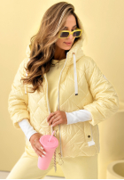Pikowana Jacke z kapturem Hello Spring Beige