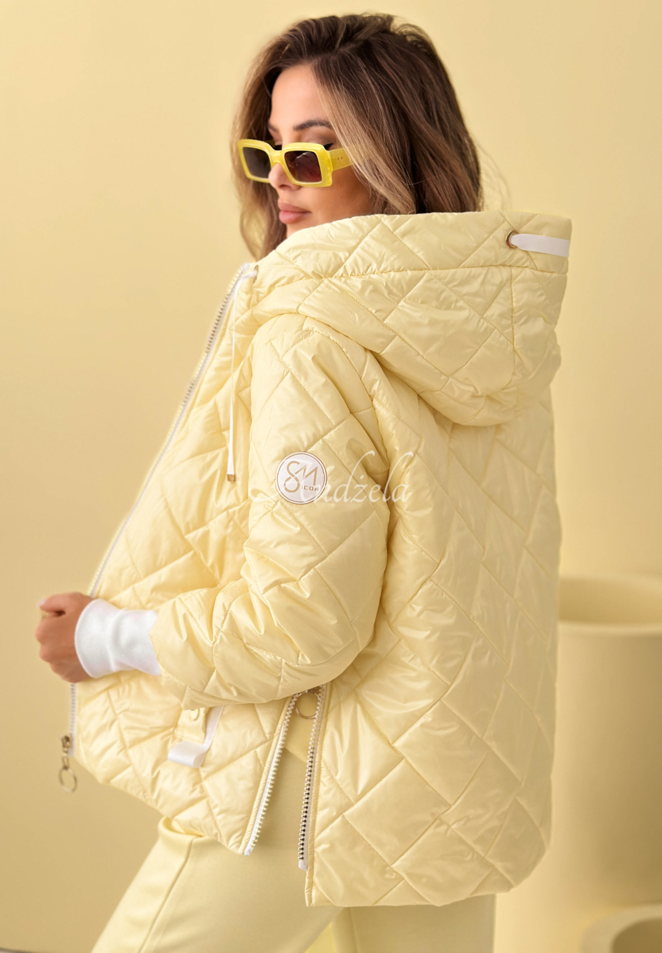 Steppjacke mit Kapuze Hello Spring Gelb
