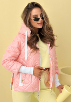 Pikowana Jacke z kapturem Hello Spring Beige